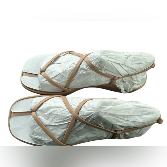 INC International Concepts Tan Sandals with Crisscross Straps - Picture 2 of 5